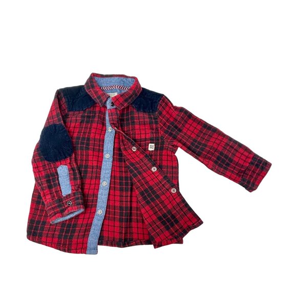 Baby Clothes  Ralph Lauren Blue Shirt, Plaid Flannel Shirt, Camo Set, Size 6-9 M - Picture 6 of 12